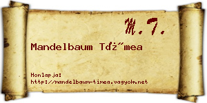 Mandelbaum Tímea névjegykártya