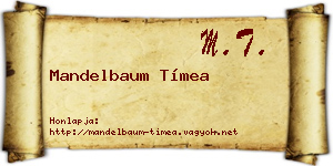 Mandelbaum Tímea névjegykártya