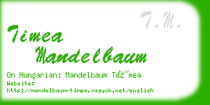 timea mandelbaum business card